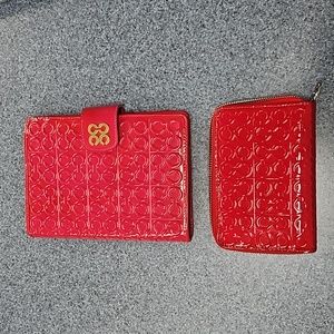 Coach patent leather planner and passport/address book